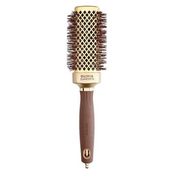 Expert Blowout Straight, szczotka do prostowania i modelowania włosów, Wavy Bristles Gold&Brown 40mm