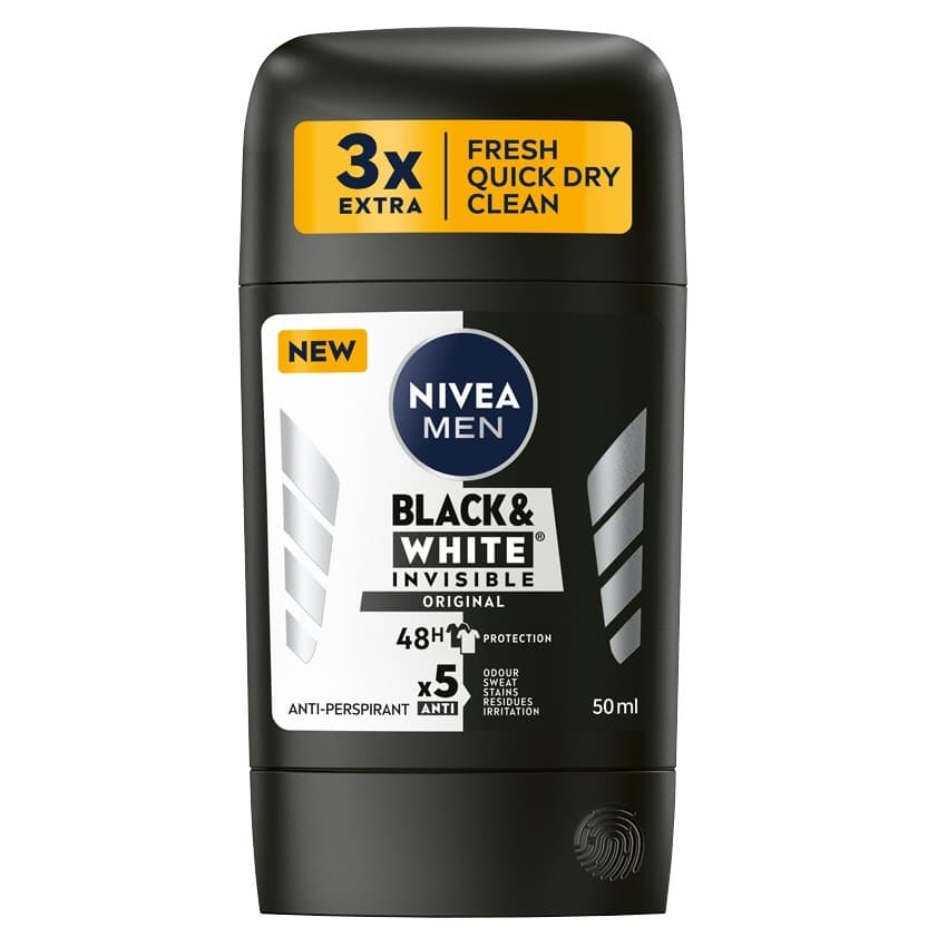 Black White Invisible Original Antyperspirant Męski Sztyft