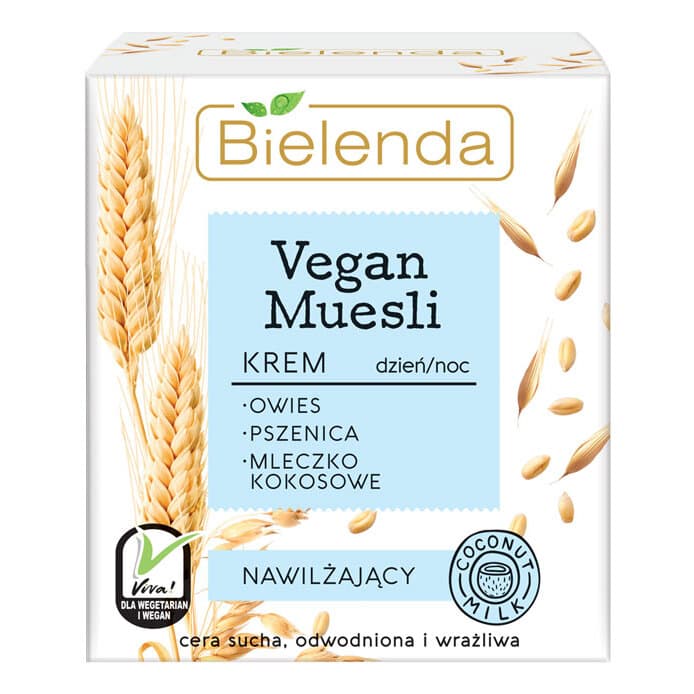 Vegan Muesli Nawilżający Krem Do Twarzy z Mleczkiem Kokosowym