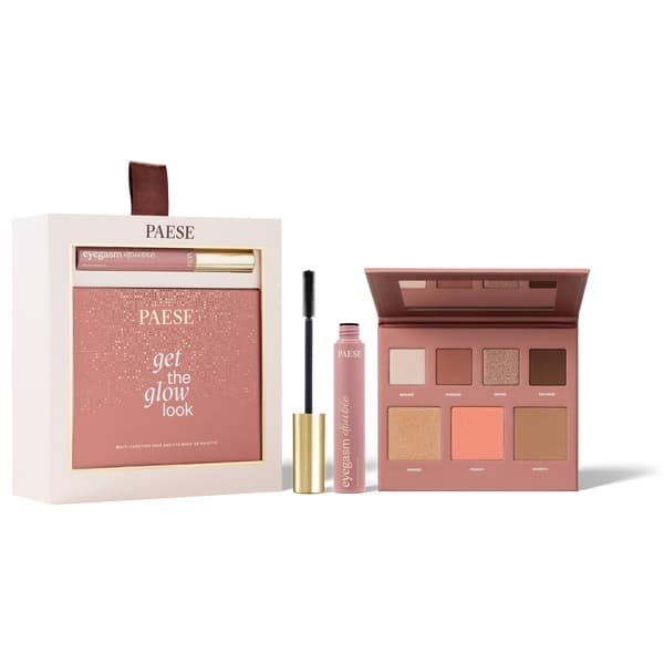 Double Glow Look zestaw wielozadaniowa paleta do makijażu + tusz do rzęs