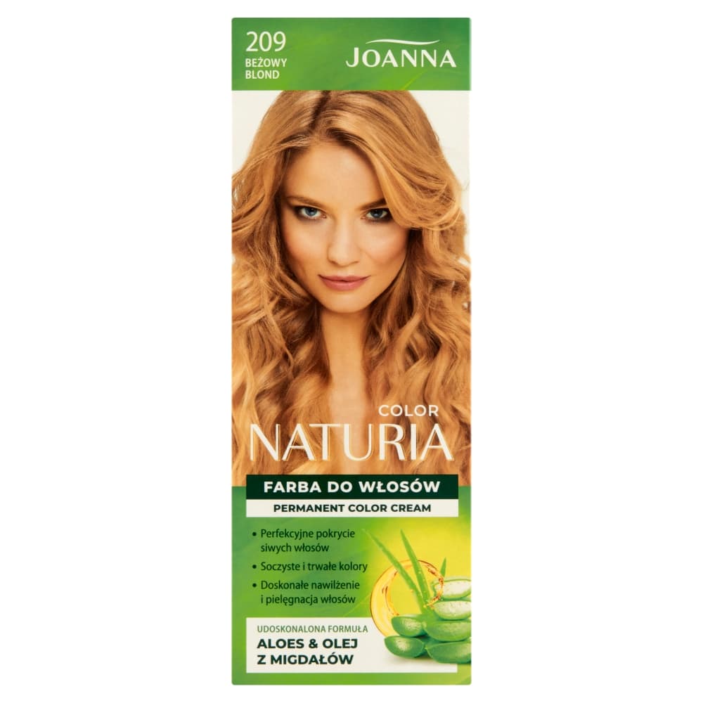 Naturia Color Trwała Farba Do Włosów z Aloesem 209 Beżowy Blond