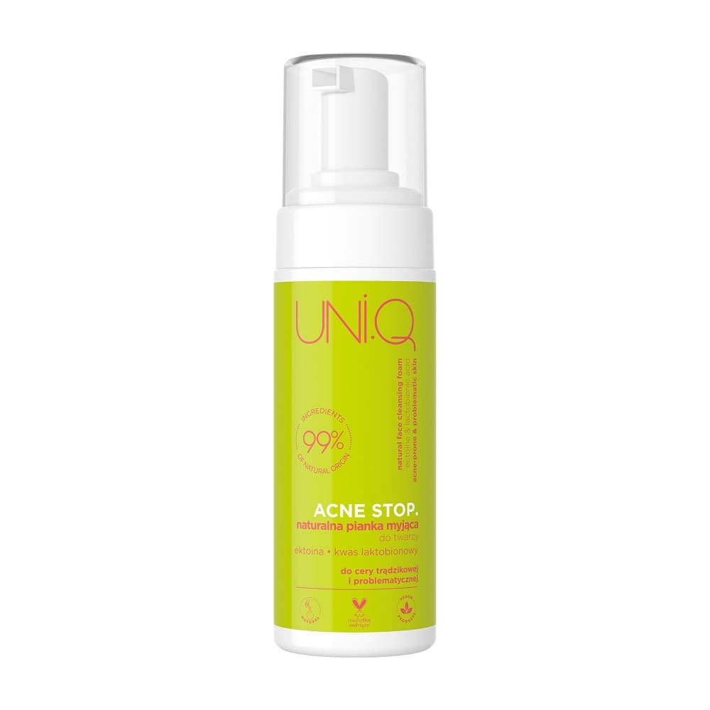 UNI.Q Acne Stop. naturalna pianka myjąca do twarzy