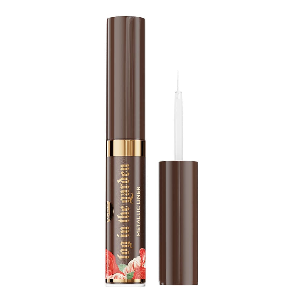 x Fog in the Garden Metallic Liner, metaliczny eyeliner, 001 Black tea