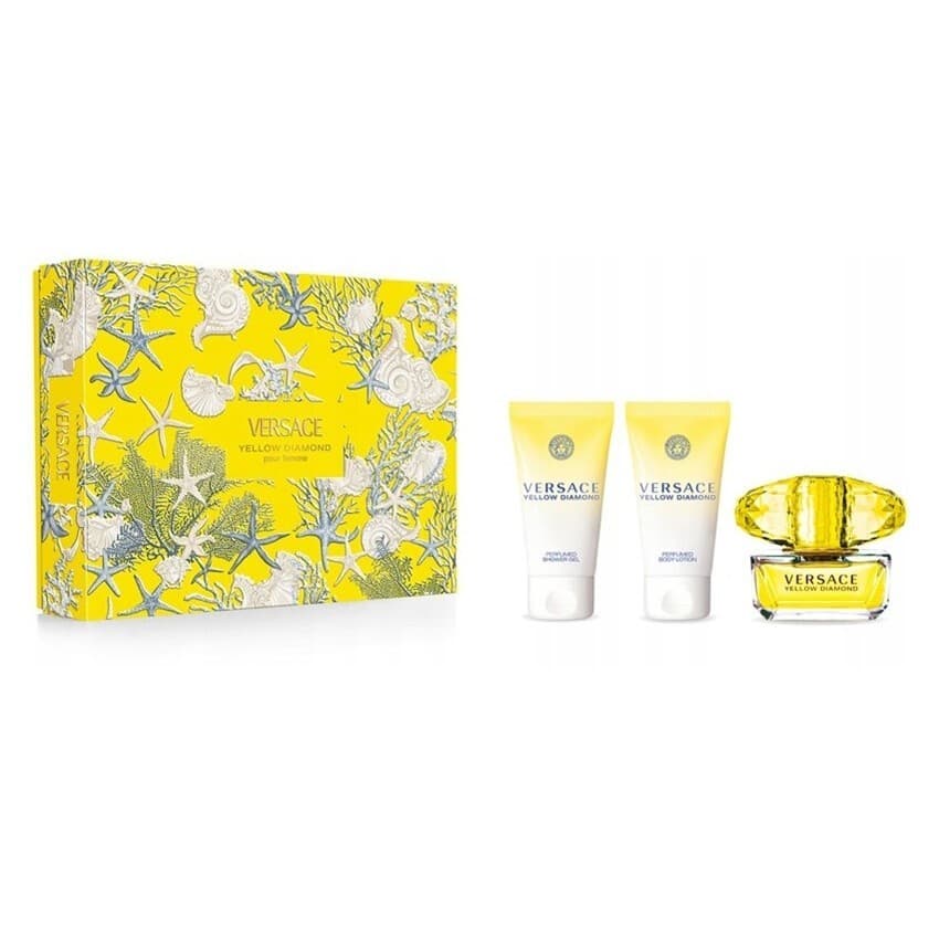 Yellow Diamond zestaw dla kobiet woda toaletowa + żel pod prysznic + balsam nawilżający