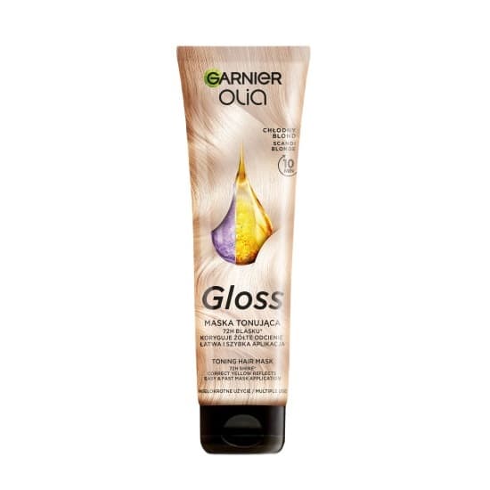 OLIA - Gloss Tinted Hair Mask - Scandi Blond - Maska tonująca do włosów rozjaśnianych - Chłodny Blond -