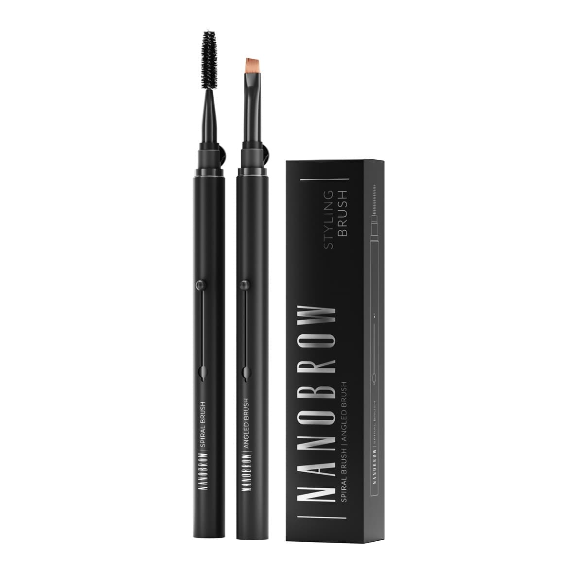 Styling Brush wysuwany pędzelek do aplikacji kosmetyków + szczoteczka do czesania i modelowania brwi oraz rzęs