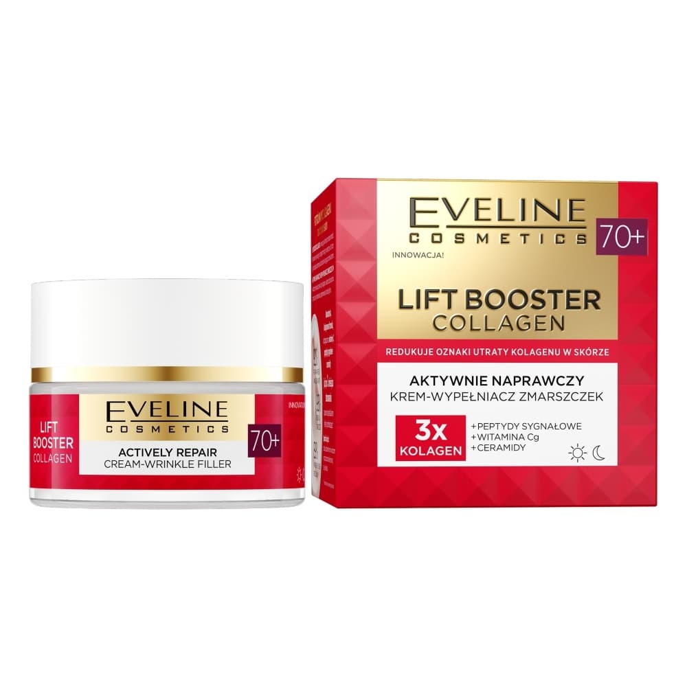 Eveline Collagen Lift Booster Silnie wygładzający krem-wypełniacz zmarszczek Dzień/Noc 70+