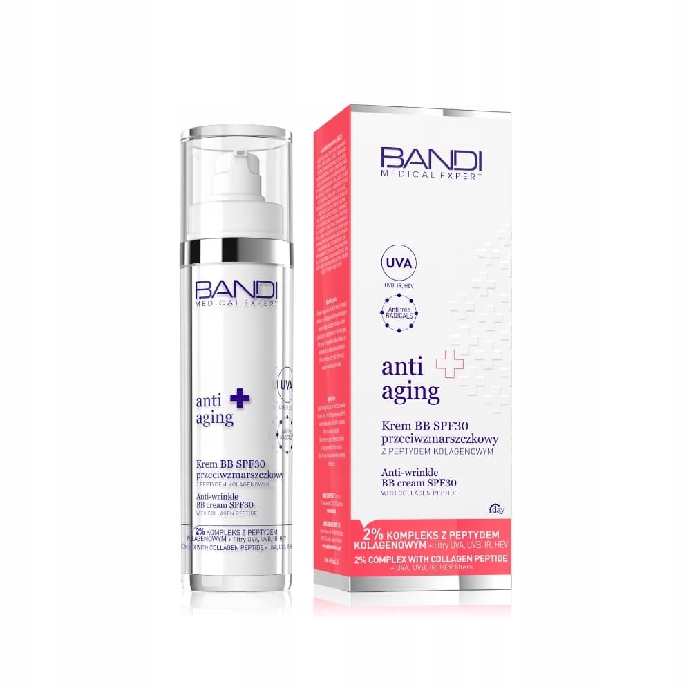 Medical Expert anti aging, krem BB SPF30 przeciwzmarszkowy z peptydem kolagenowym