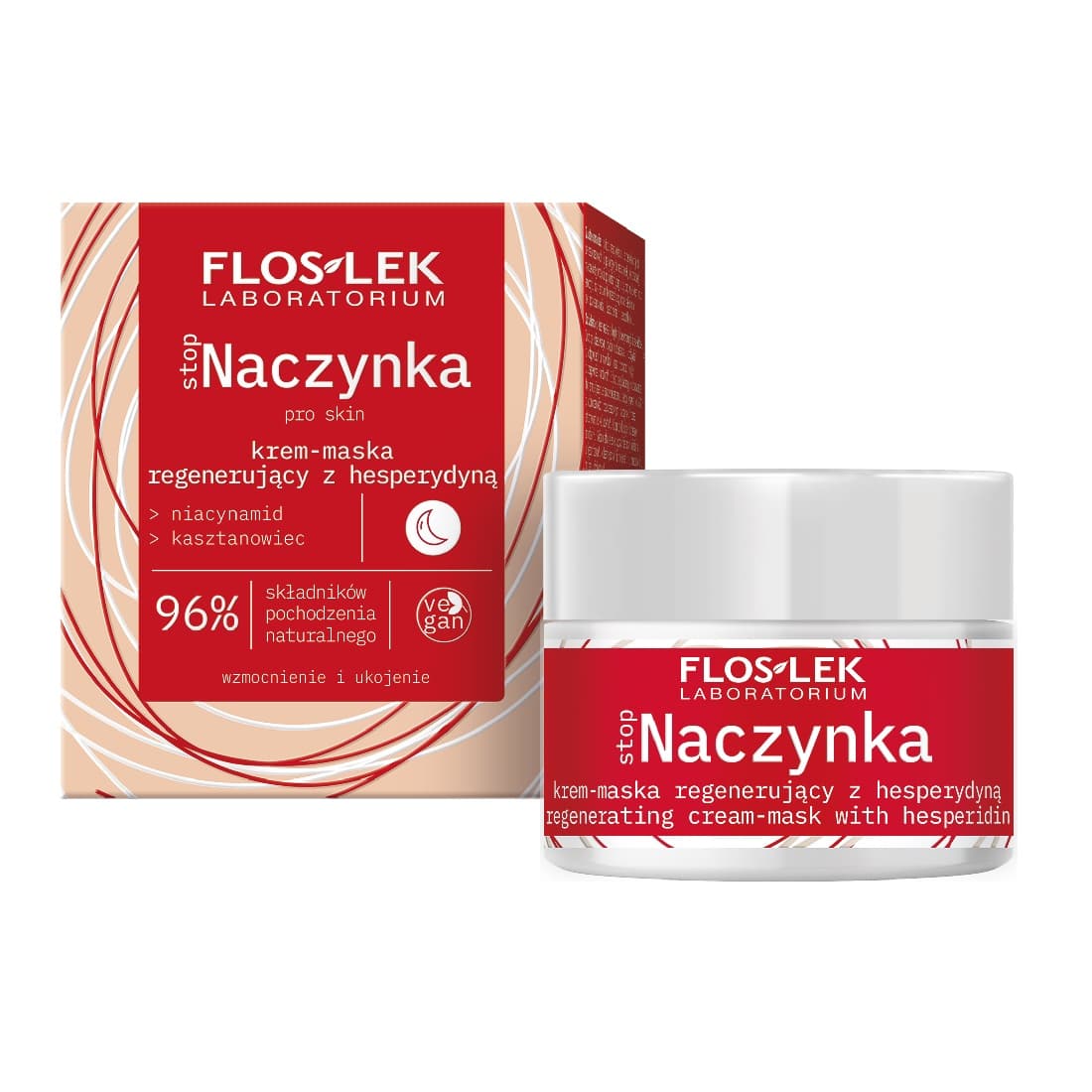 Floslek stopNACZYNKA Krem-maska regenerująca z hesperydyną na noc