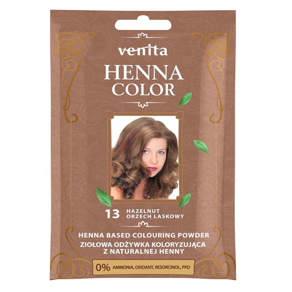Henna Color Ziołowa odżywka koloryzująca z henną do włosów - 13 Orzech laskowy