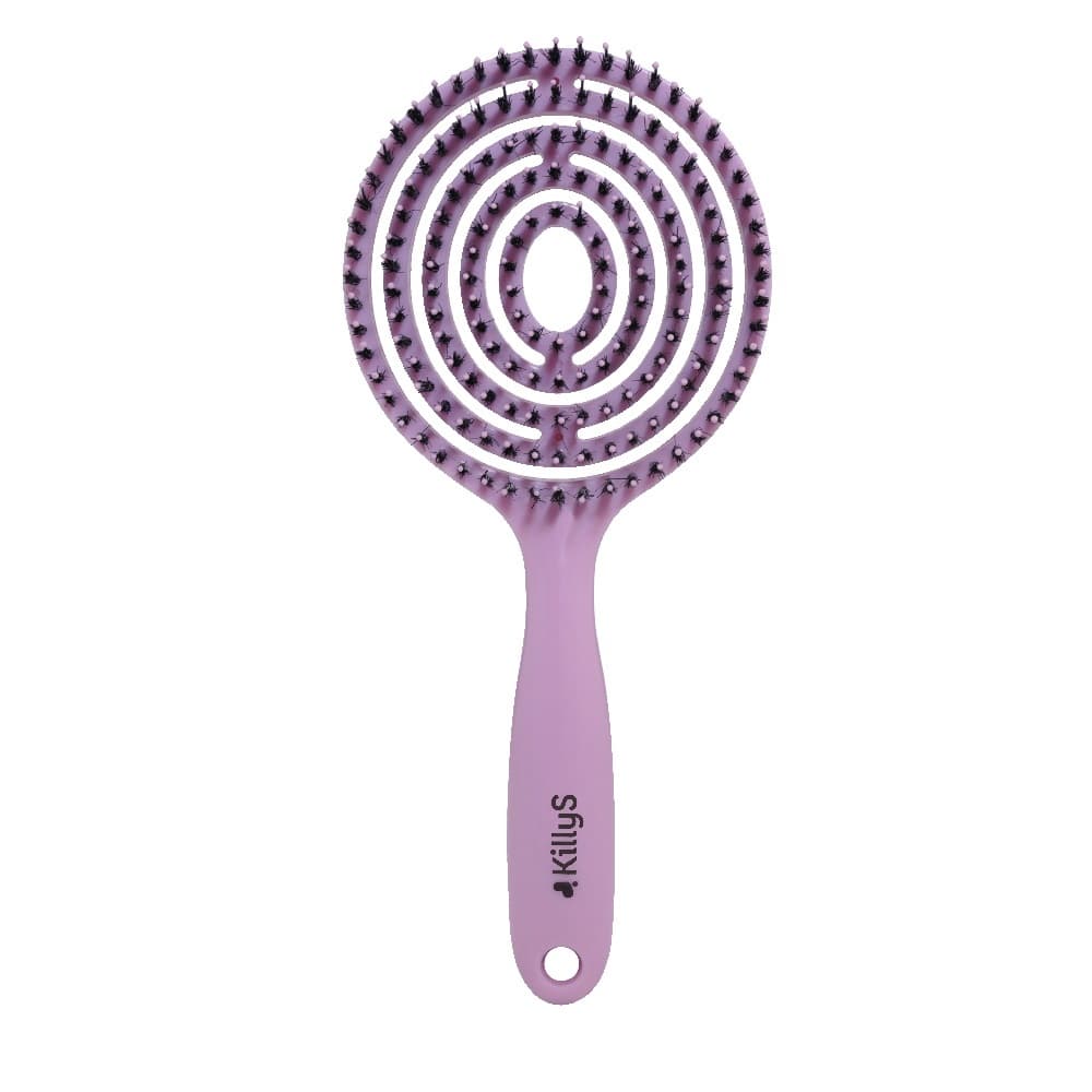 Ovalo Flexi Hair Brush - Duża, owalna szczotka do włosów - Różowa