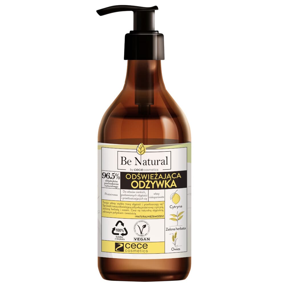 Be Natural, odświeżająca odżywka z cytryną, zieloną herbatą i owsem