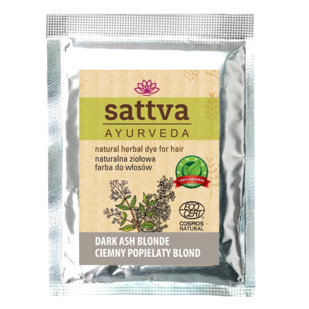 Sattva Natural Herbal Dye for Hair naturalna ziołowa farba do włosów Dark Ash Blonde
