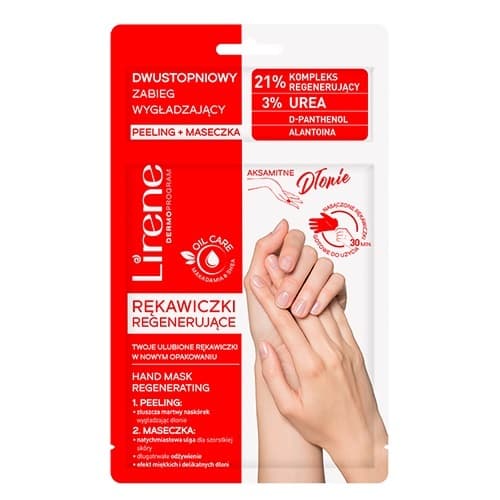 Regenerujące rękawiczki - Dwustopniowy zabieg wygładzający do dłonie - Peeling + Maseczka215