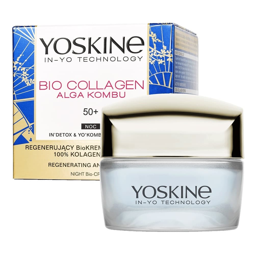 BIO COLLAGEN ALGA KOMBU - Regenerujący Bio Krem do twarzy na zmarszczki - 50+ Noc -