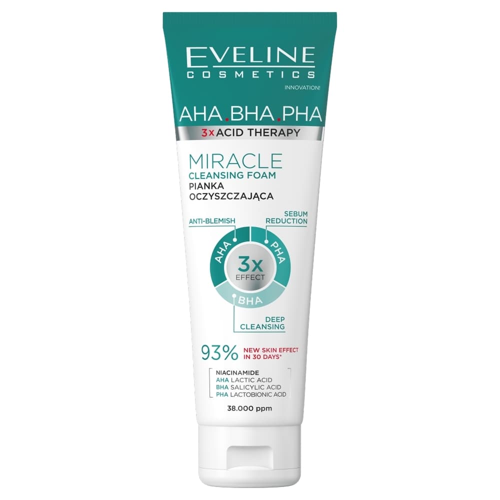 Eveline 3xAcid Therapy AHA BHA PHA Pianka do twarzy