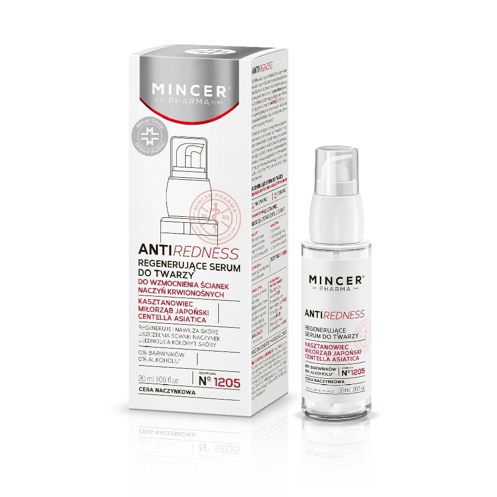 Anti-Redness regenerujące serum do twarzy do cery naczynkowej N°1205