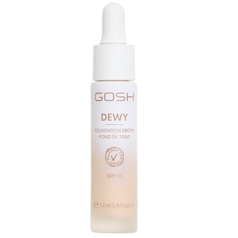 Gosh Dewy Foundation Drops, rozświetlający podkład w kroplach, 002 Porcelain
