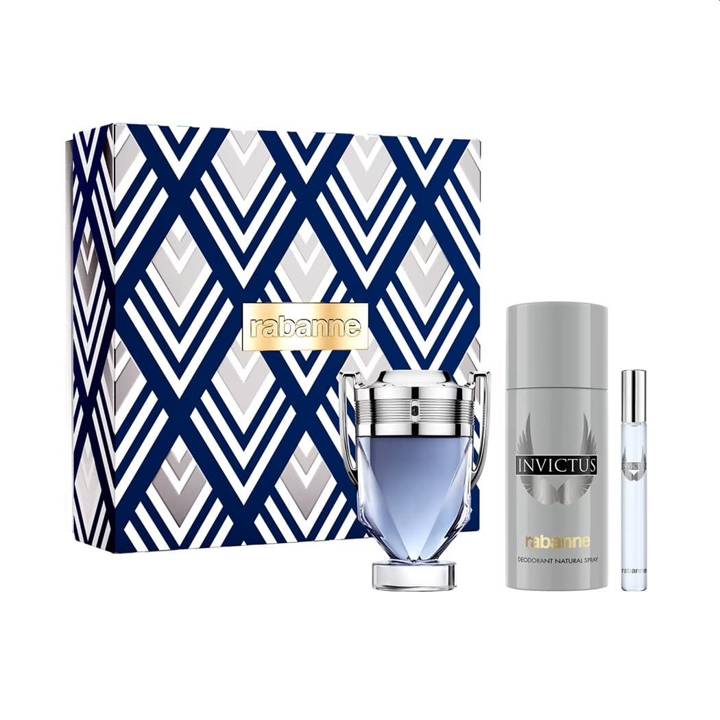 Paco Rabanne Invictus zestaw woda toaletowa spray + dezodorant spray + woda toaletowa spray