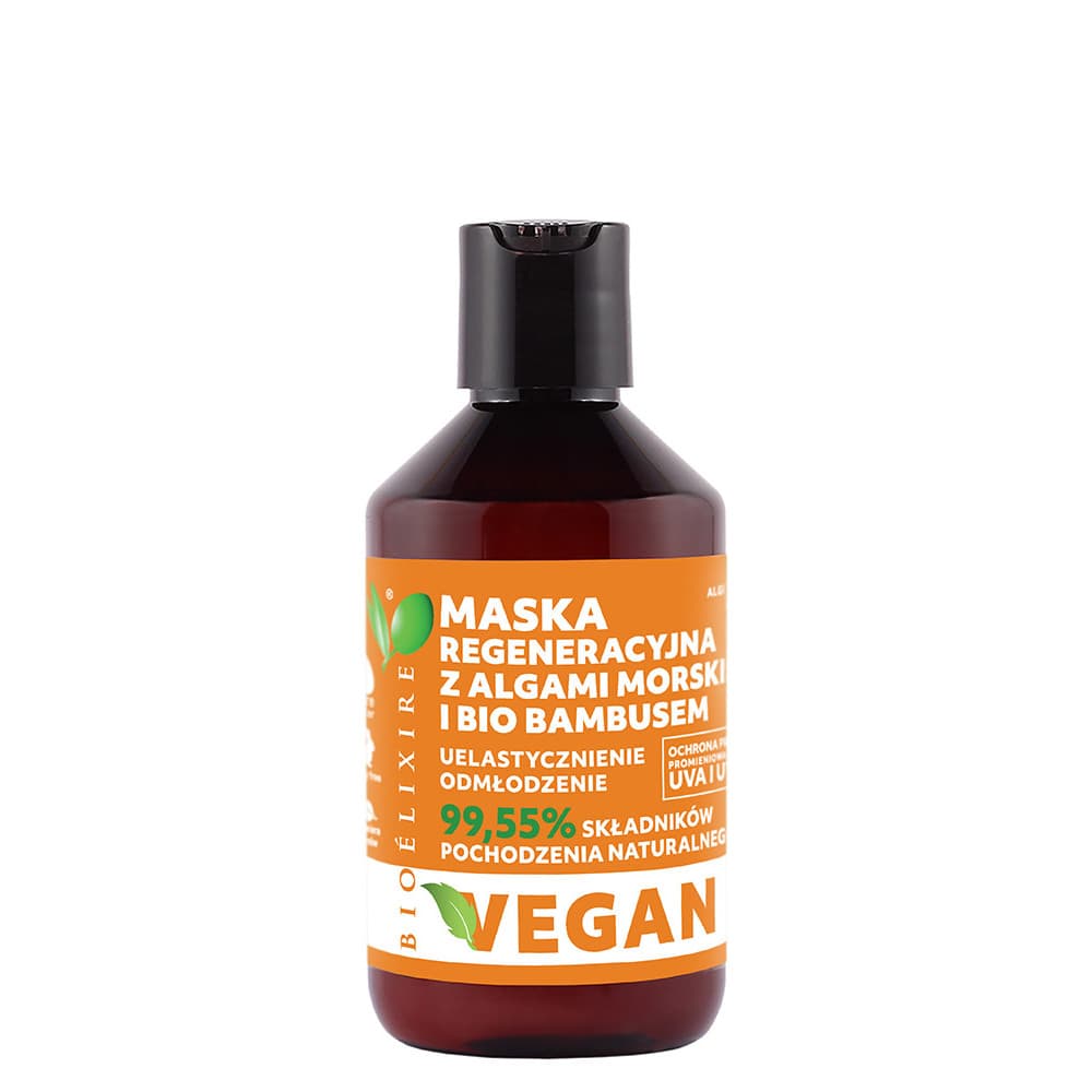 Vegan, maska regeneracyjna z bio bambusem i algami morskimi
