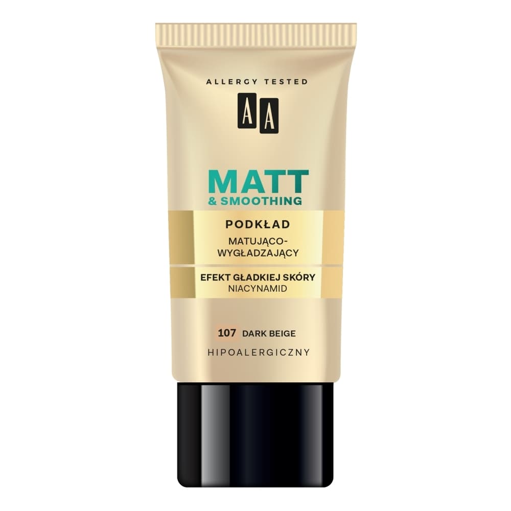 MATT & SMOOTHING Foundation - Matująco-wygładzający podkład do twarzy - - 107 Dark Beige