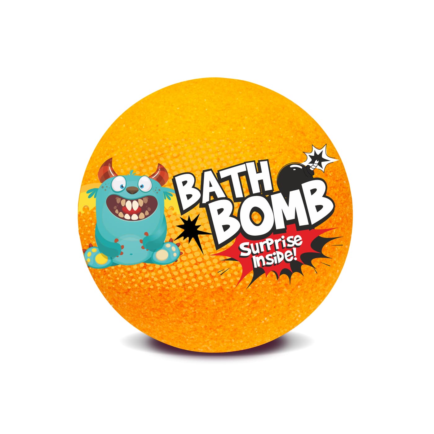 Bath Bomb, kula kąpielowa dla dzieci z niespodzianką, pomarańczowa