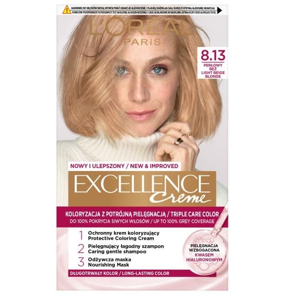 Paris Excellence Creme farba do włosów 8.13 Perłowy Beż