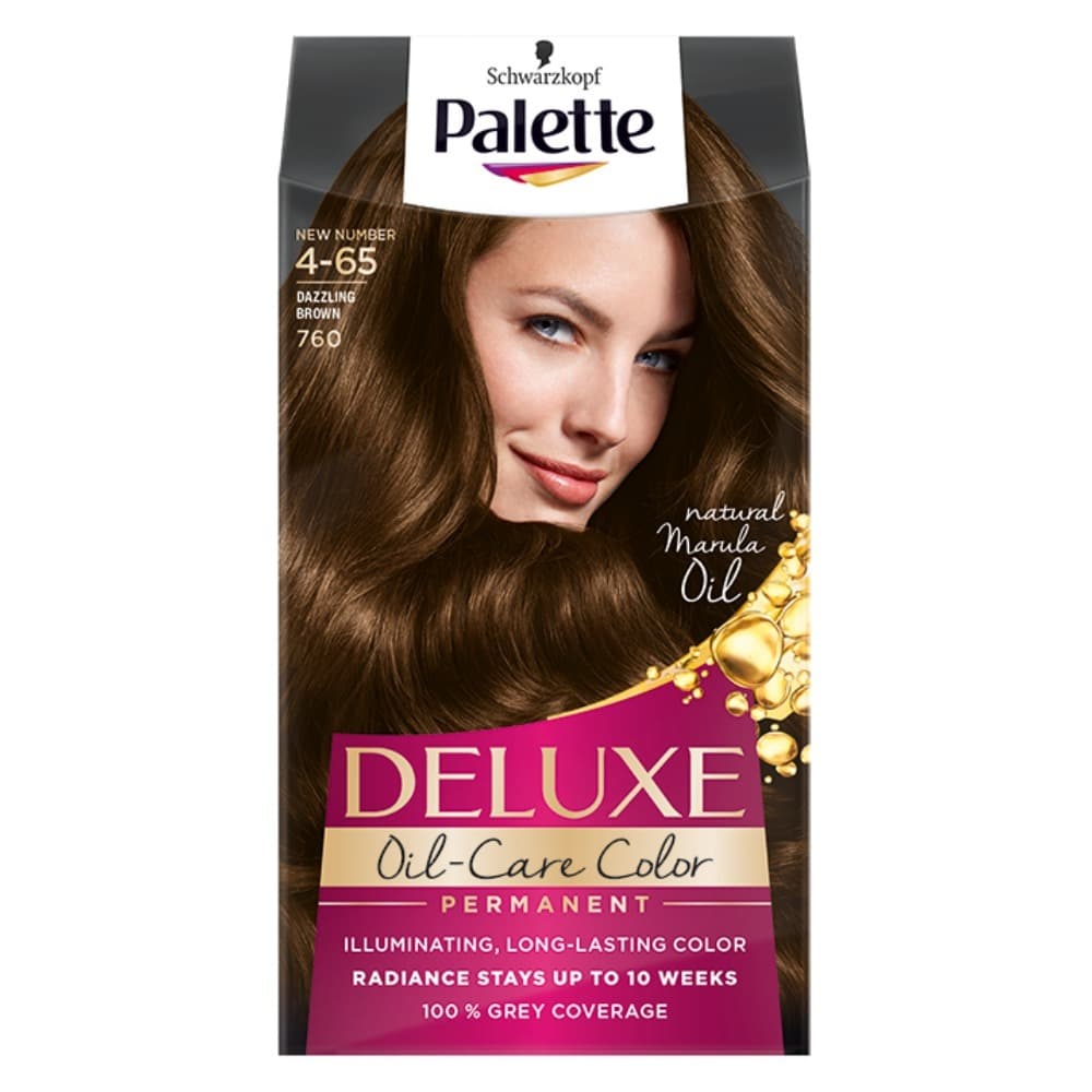 Deluxe, farba do włosów permanentna 760 Olśniewający Brąz