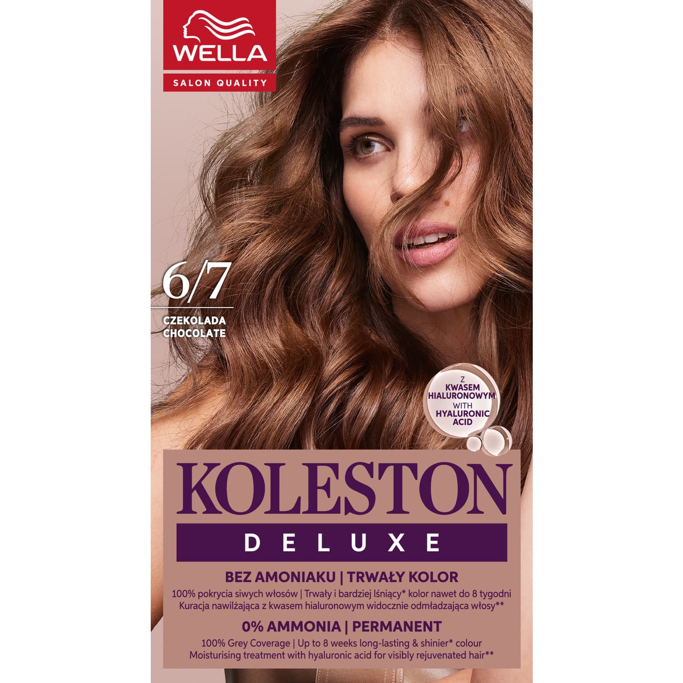 Koleston Deluxe, farba do włosów, Czekolada, 6/7
