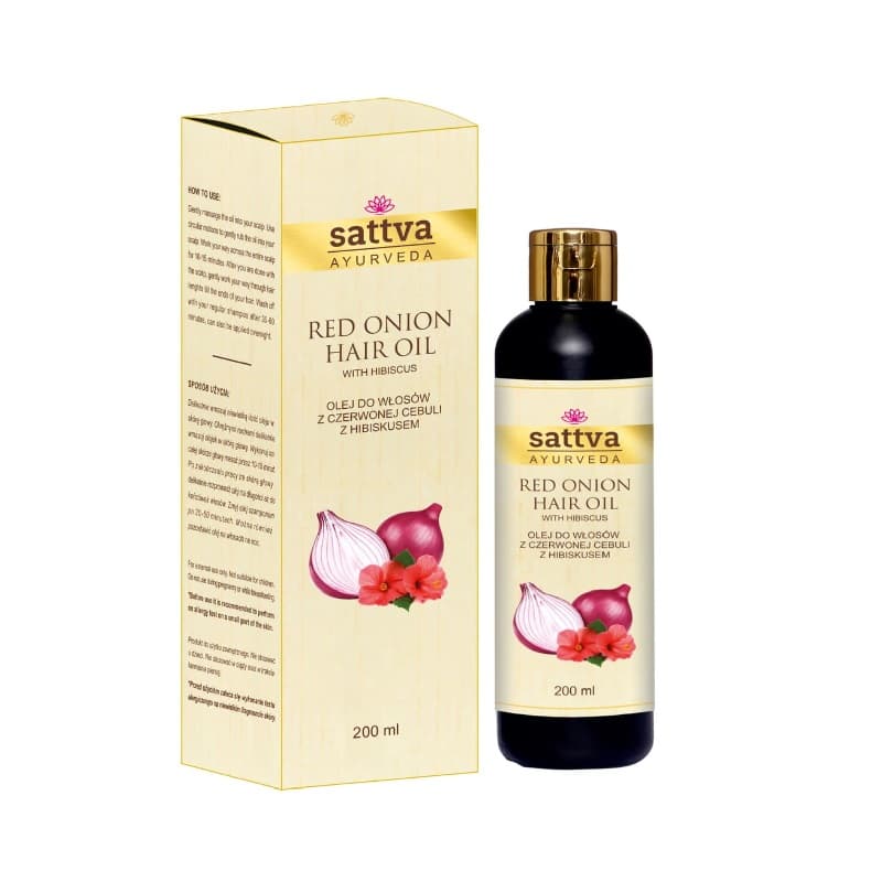 Sattva Olej do włosów z czerwonej cebuli z hibiskusem