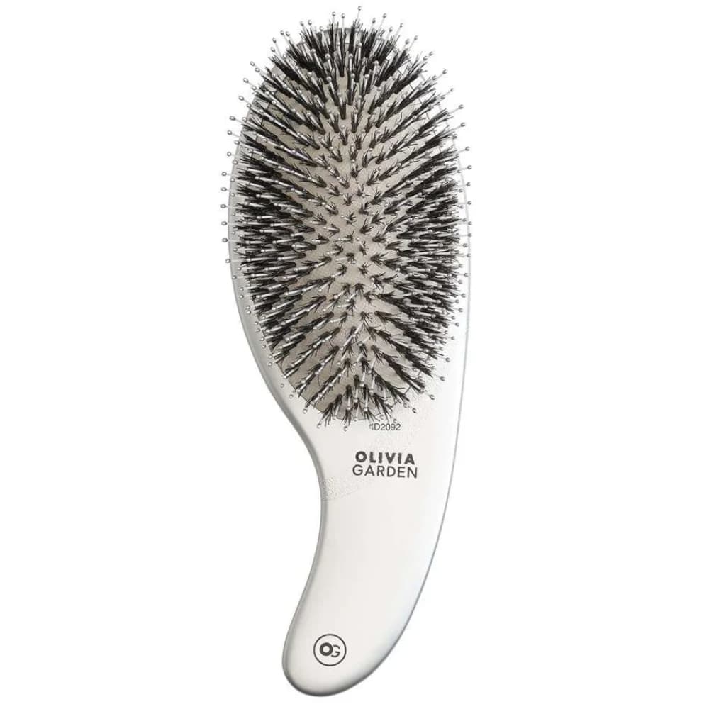 Expert Care Curve, szczotka do rozczesywania włosów, Boar&Nylon Bristles Silver