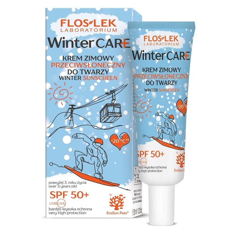 Floslek Winter Care Zimowy krem przeciwsłoneczny do twarzy SPF50+