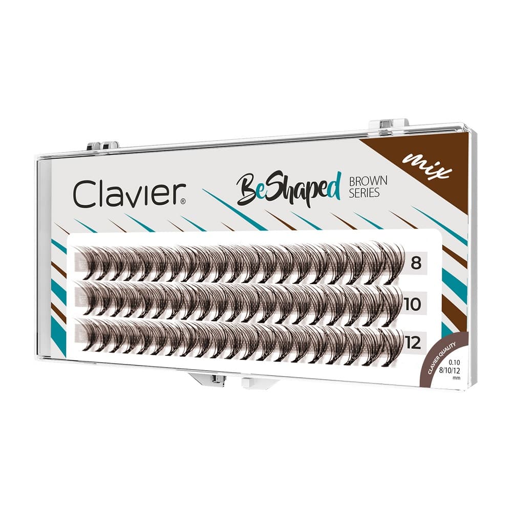 BeShaped Brown kępki rzęs skręt B 10D mi/10/12mm