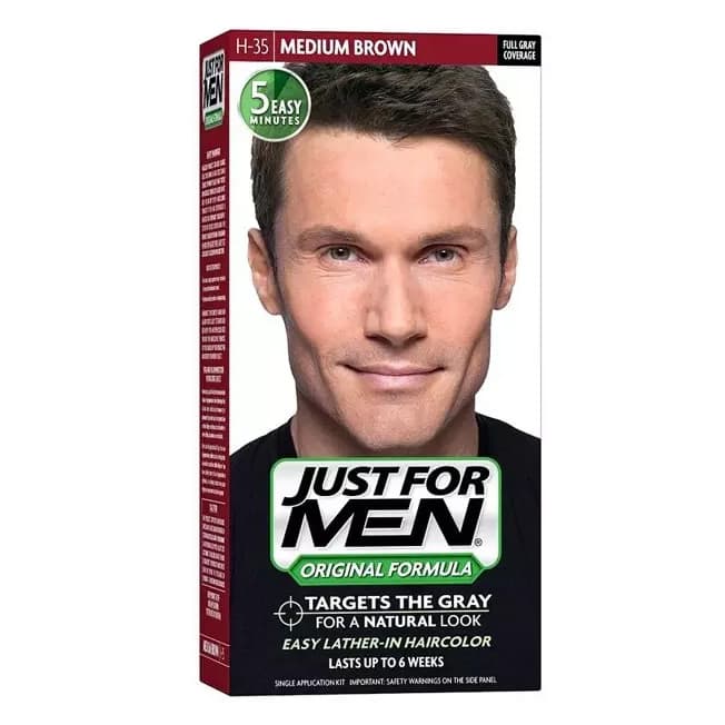 For Men, szampon koloryzujący, średni brąz H-35