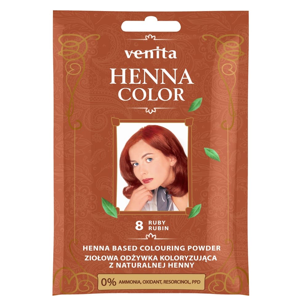 Henna Color Ziołowa odżywka koloryzująca z henną do włosów - 8 Rubin