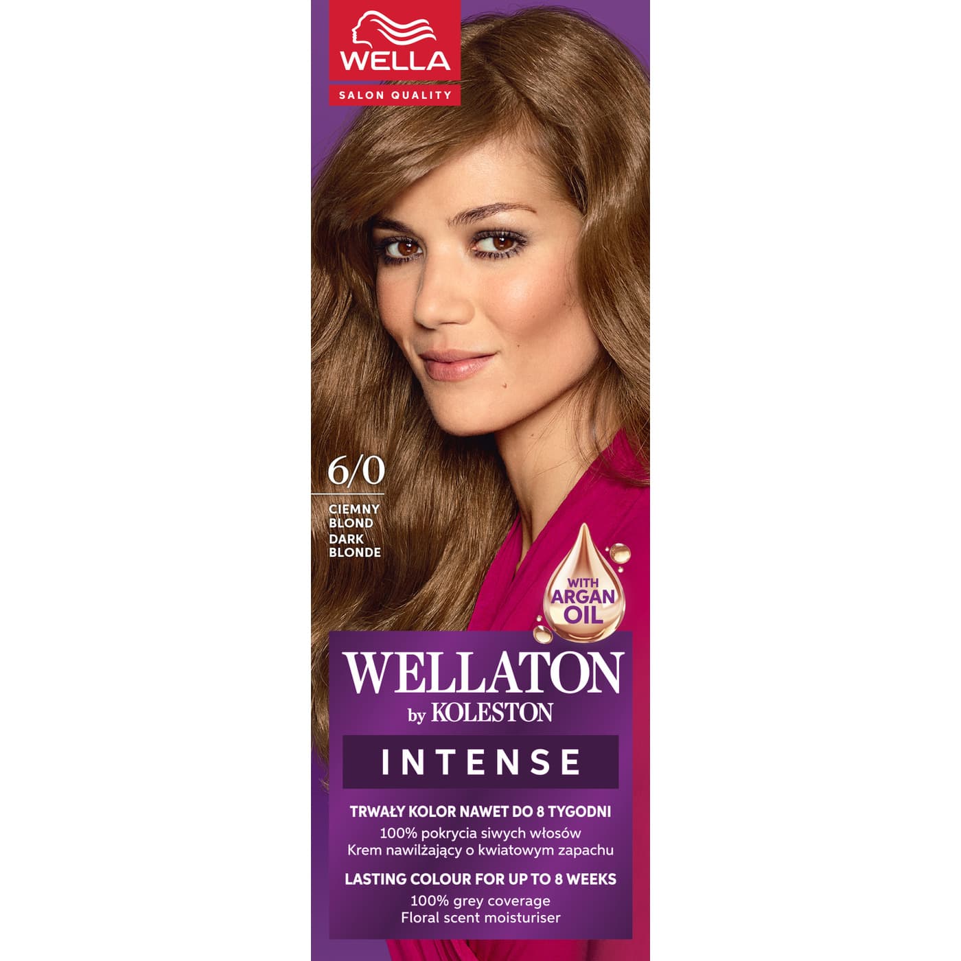 Wellaton by Koleston, farba do włosów, Ciemny Blond, 6/0