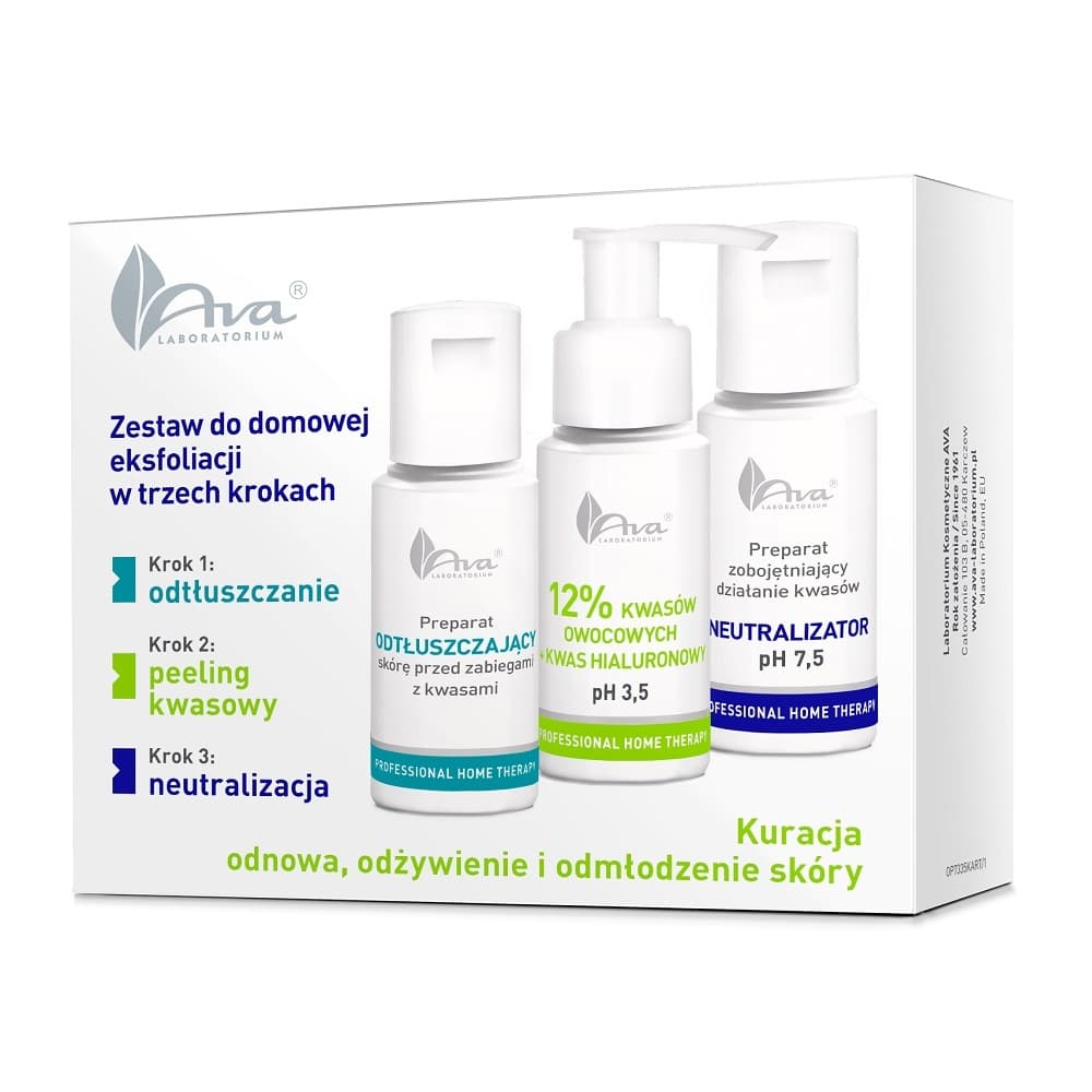 Professional Home Therapy zestaw do domowej eksfoliacji w trzech krokach z kwasami owocowymi