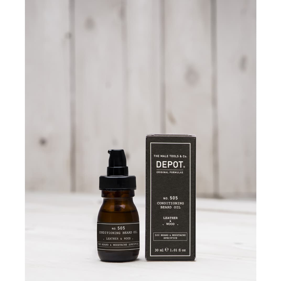 500 BEARD & MOUSTACHE SPECIFICS NO. 505 CONDITIONING BEARD OIL olejek do brody Leather & Wood