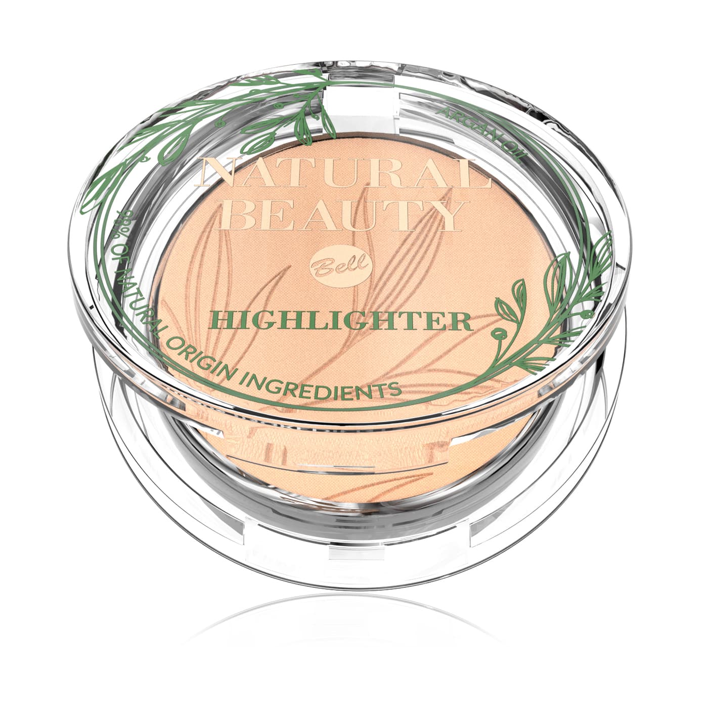 Natural Beauty - Highlighter - Rozświetlacz do twarzy i ciała z olejem arganowym - 01 Pure Light -