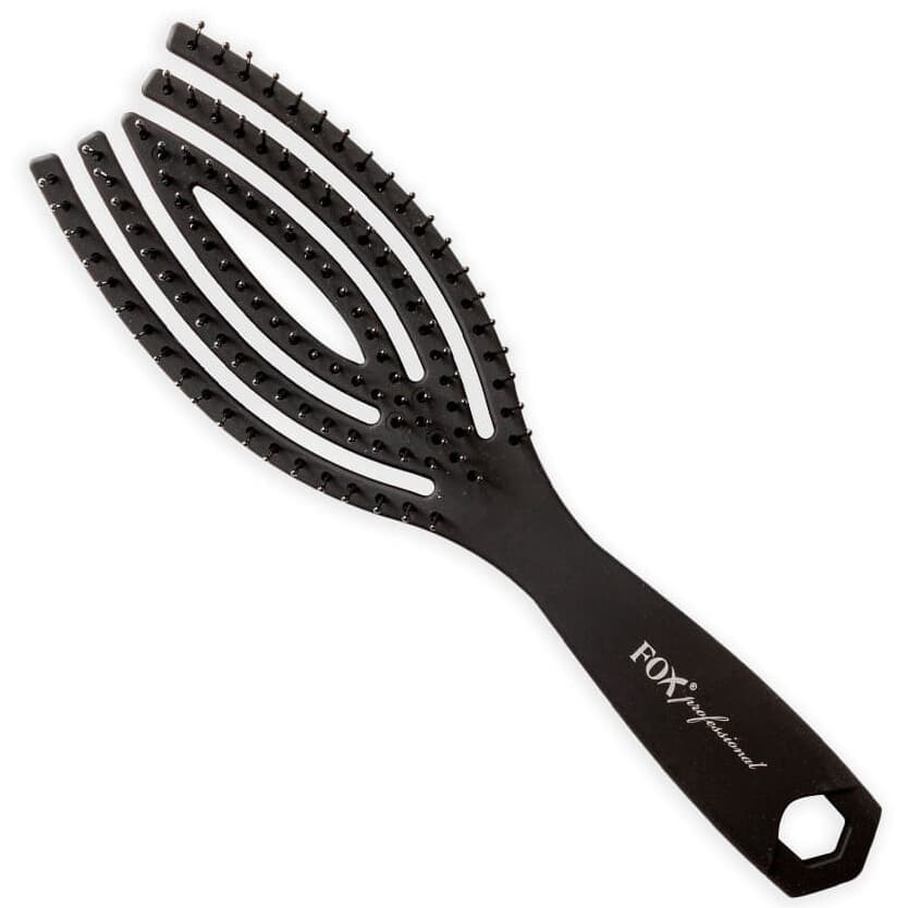 Flex Brush Nylon Black Mat, szczotka do włosów, wentylowana, ergonomiczna, do mokrych włosów