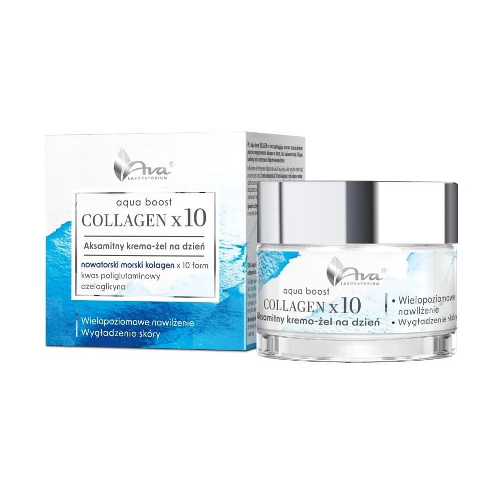 Aqua Boost Collagen, aksamitny kremo-żel, na dzień