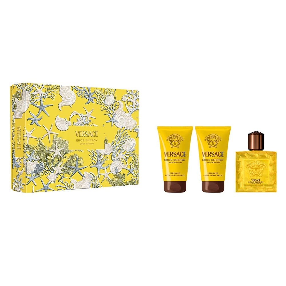 Eros Energy zestaw woda perfumowana spray + żel pod prysznic + balsam po goleniu (M)