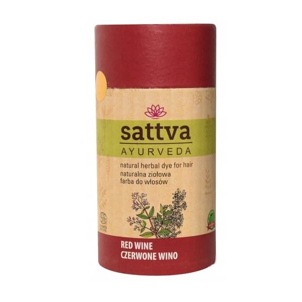 Sattva Natural Herbal Dye for Hair naturalna ziołowa farba do włosów Red Wine