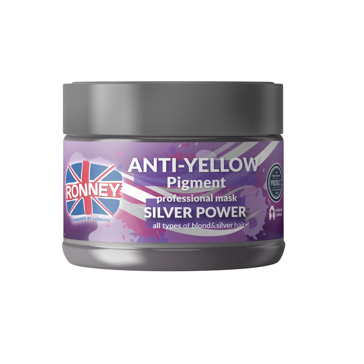 Professional Mask SILVER POWER Anti-Yellow Pigment, maska do włosów blond, rozjaśnianych i siwych