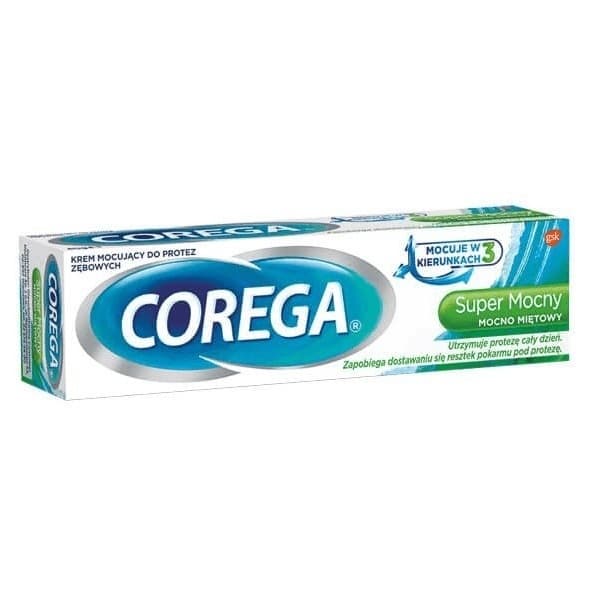 Super Mocny krem mocujący do protez zębowych Mocno Miętowy