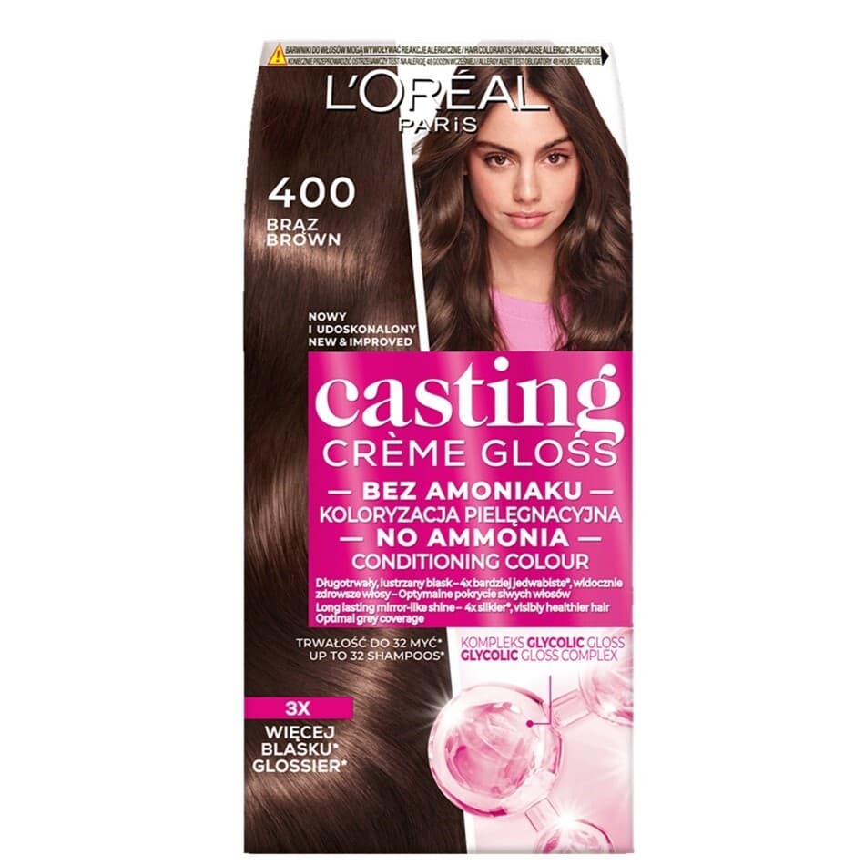Paris Casting Creme Gloss farba do włosów odcień 400 Brąz