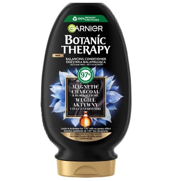 Botanic Therapy Odżywka do włosów balansująca - aktywny węgiel