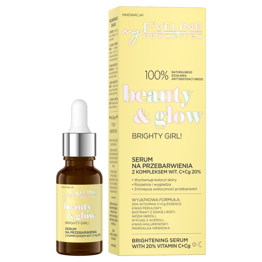 Eveline Beauty & Glow, serum na przebarwienia z kompleksem wit. c + cg 20%