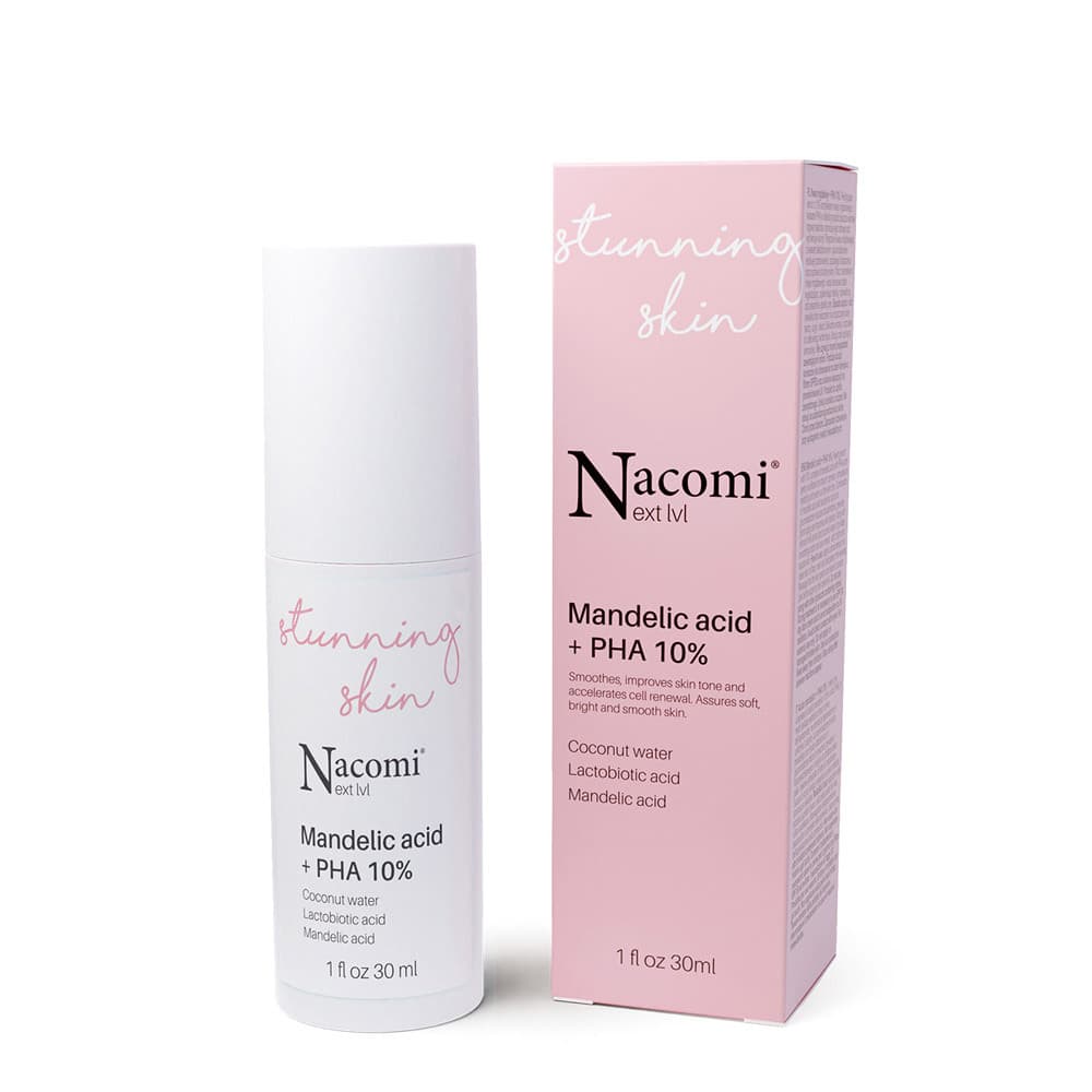 Next Level Stunning Skin Mandelic Acid + PHA 10% Peelingujące serum do twarzy z kwasem migdałowym i PHA 10%