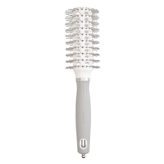 Expert Blowout Vent, szczotka do suszenia włosów z podwójnym włosiem, Double Bristles White&Grey 30mm